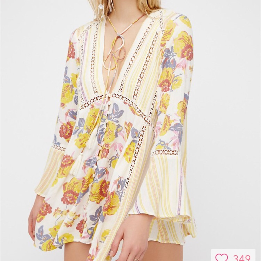 FREE PEOPLE- Lovestoned Buttondown Tunic